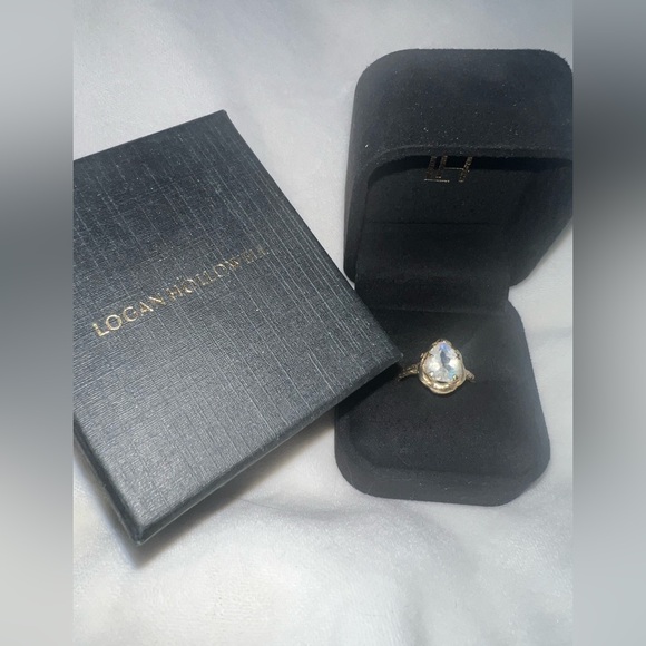 Logan Hollowell Jewelry - Logan Hollowell Baby Queen 💧 Waterdrop Moonstone  🌒 14k Gold RING Sz 7.5